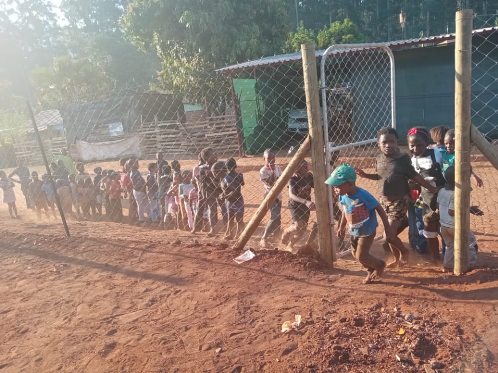 Community outreach team delivering relief in a Limpopo village